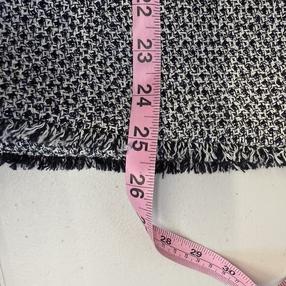 Ted Baker Tweed Blazer Jacket Women Size 5 L 12/14 Black White Classic Old Money - Picture 5 of 5